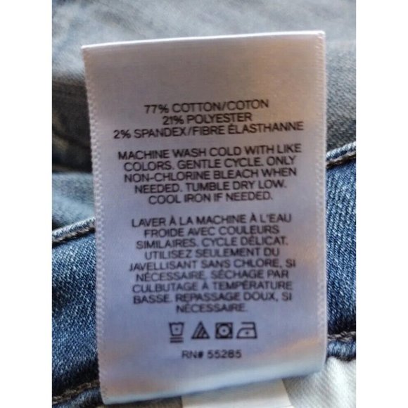 Express Leggings Womens 4 Cropped Mid Rise Stretch Denim Perfect - Picture 14 of 16